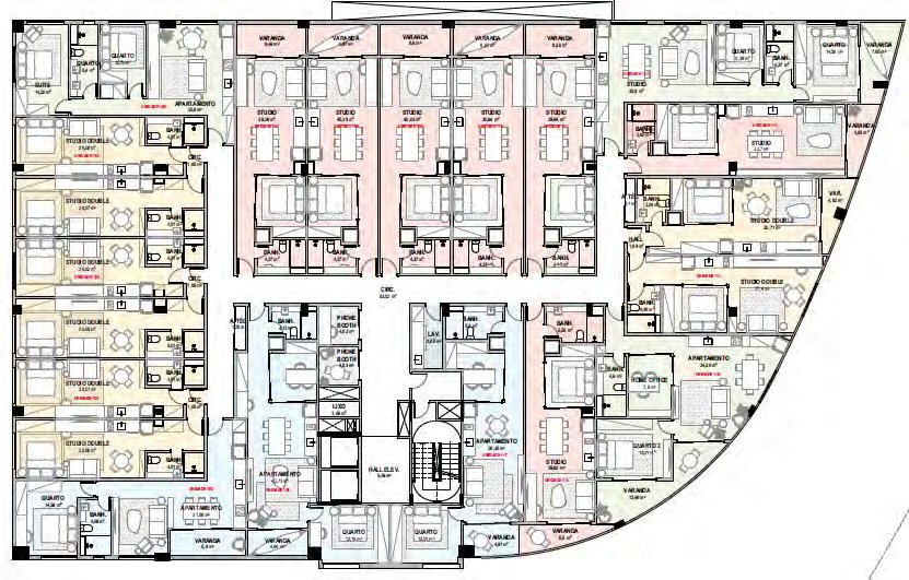 Planta pavimento tipo Projeto Alfa